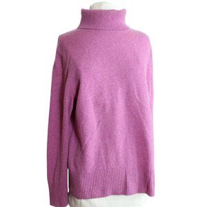 APT 9 SZ XL Deep Rose 100% Cashmere Turtleneck
